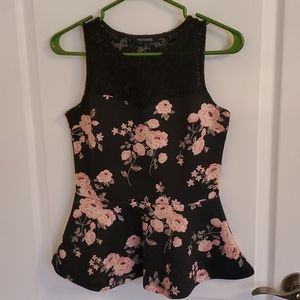Flower top with lace